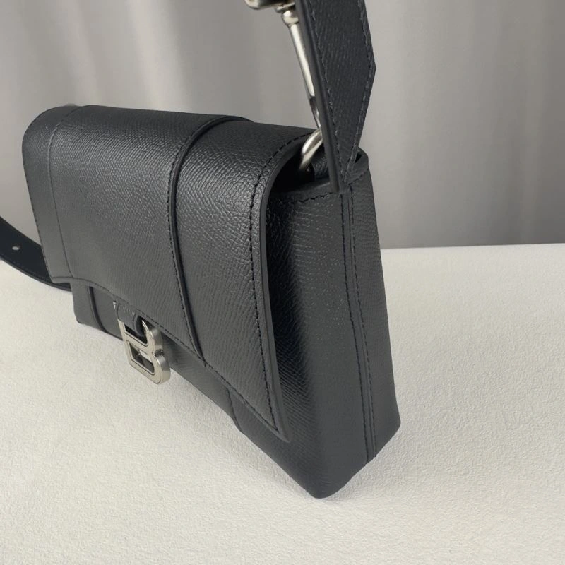 MultiPurpose Balenciaga Litchi Grey Hourglass Bag - Unisex  Curved Design 78637