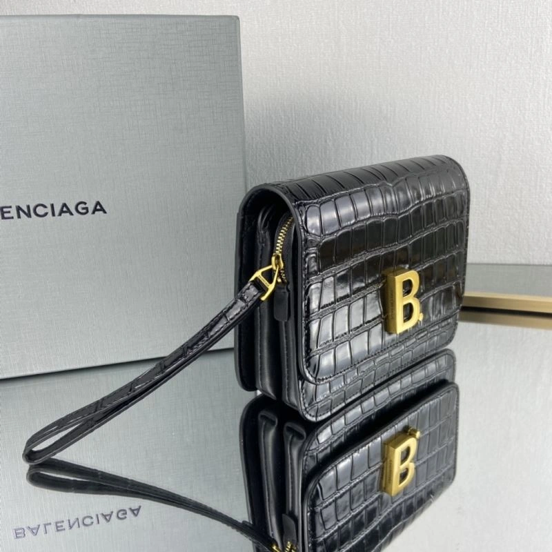 Balenciaga Luxe Crocodile-Embossed Big B Tofu Bag Chic 78323