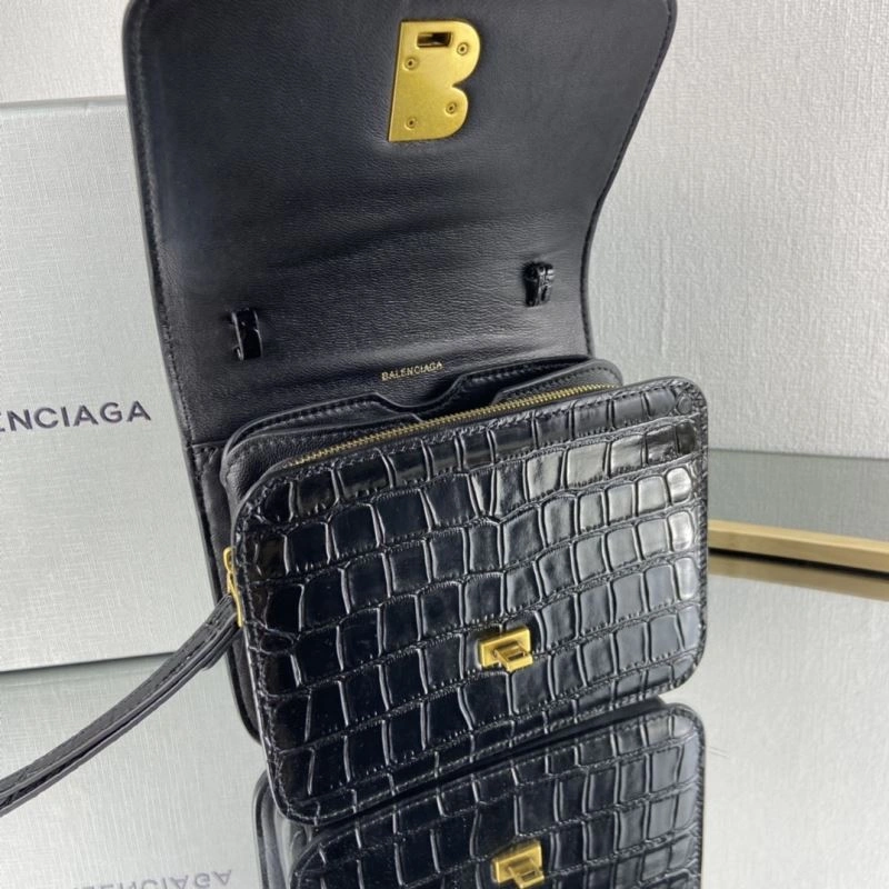 Balenciaga Luxe Crocodile-Embossed Big B Tofu Bag Chic 78323