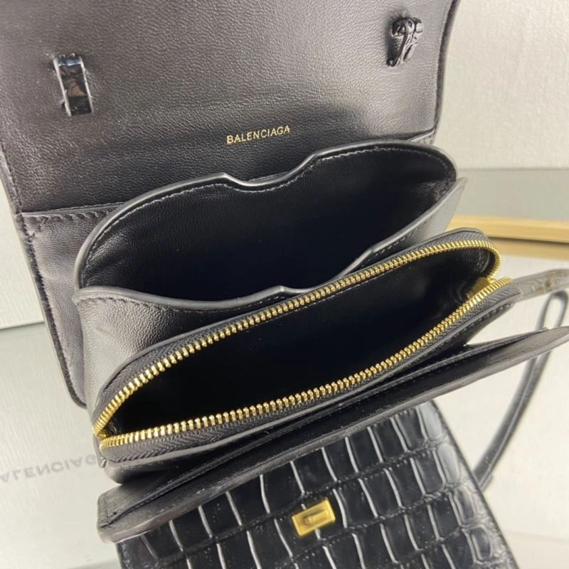 Balenciaga Luxe Crocodile-Embossed Big B Tofu Bag Chic 78323