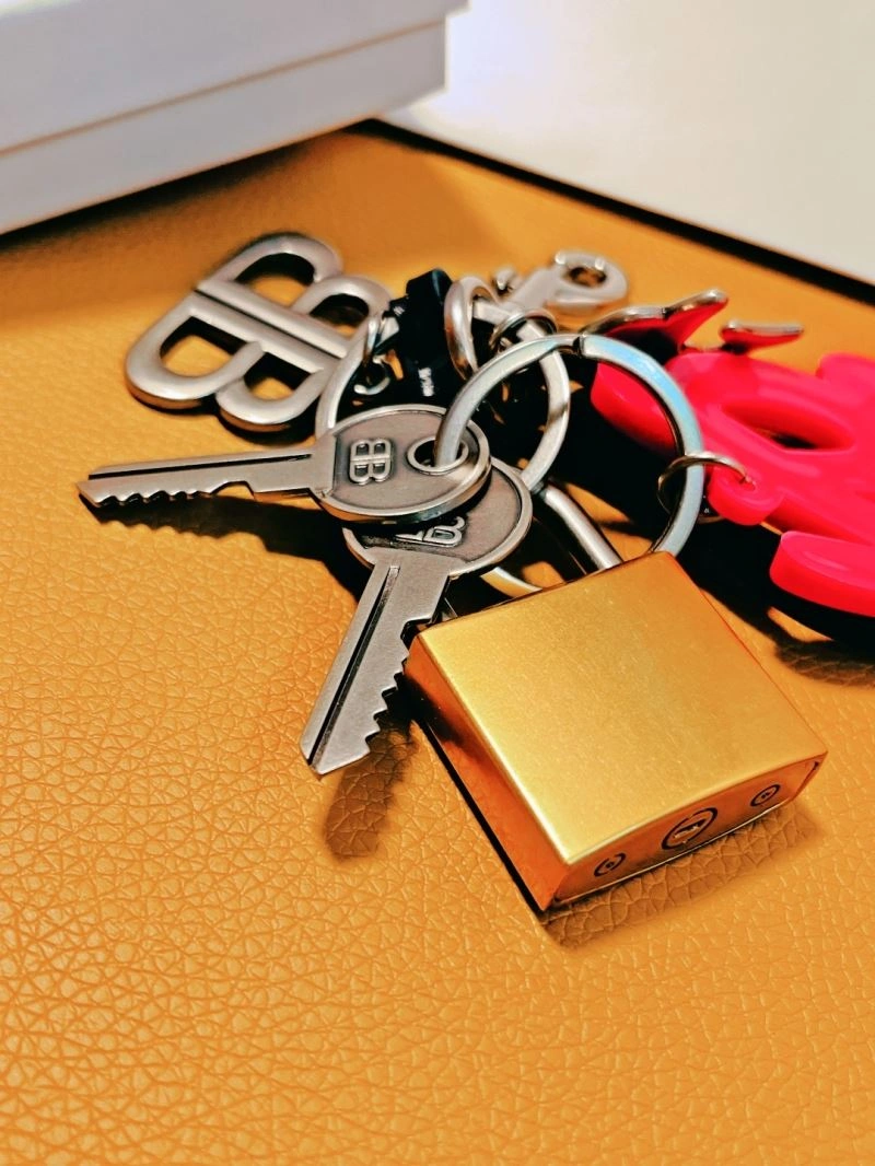 Thermal Balenciaga Luxe Gold Keychain a  Accessory for Style 70080