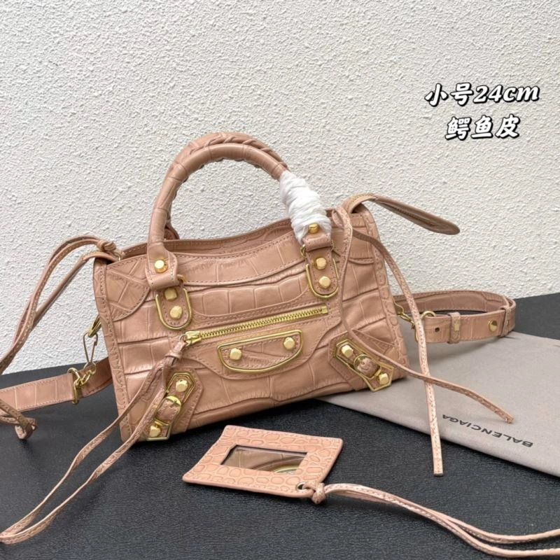 Seasonal Balenciaga Luxury Crocodile Pattern Motorcycle Bag with Tassel 72671