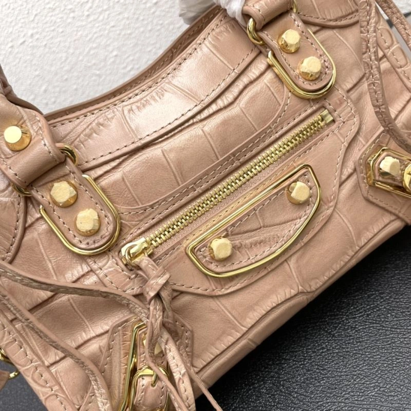 Seasonal Balenciaga Luxury Crocodile Pattern Motorcycle Bag with Tassel 72671