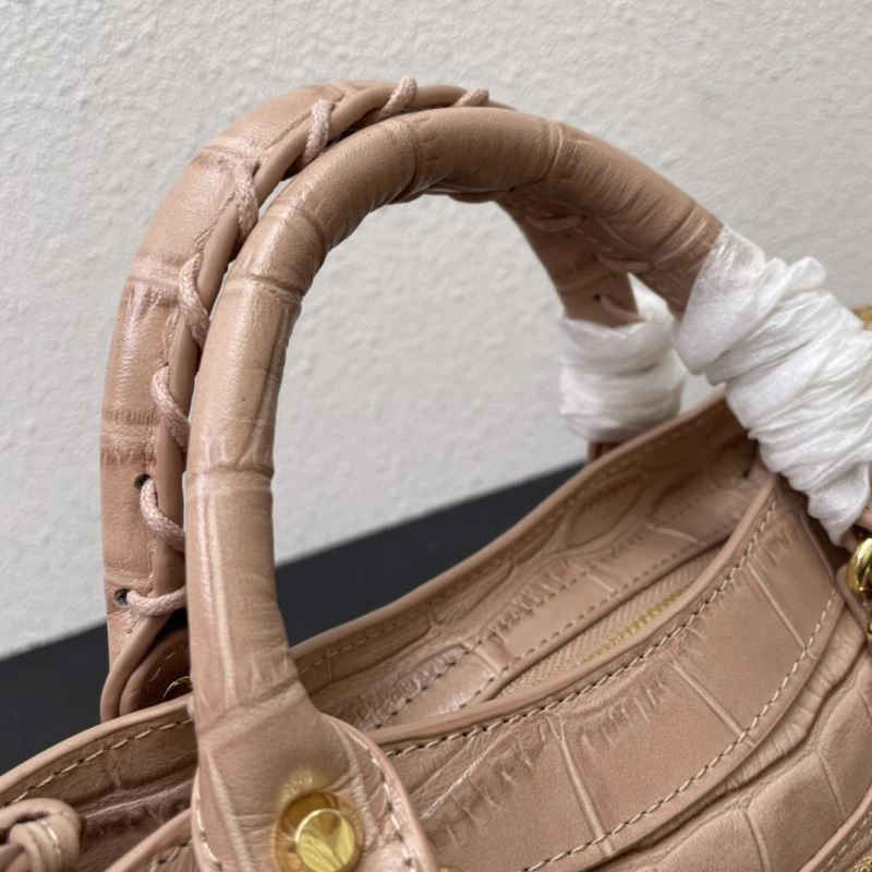 Seasonal Balenciaga Luxury Crocodile Pattern Motorcycle Bag with Tassel 72671