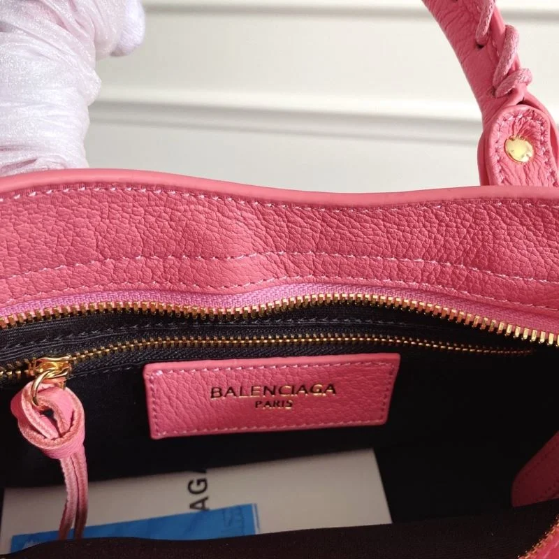 FlexibleFit Balenciaga Luxury Pink Goat Leather Motorcycle Bag with Gold Buckle 38293