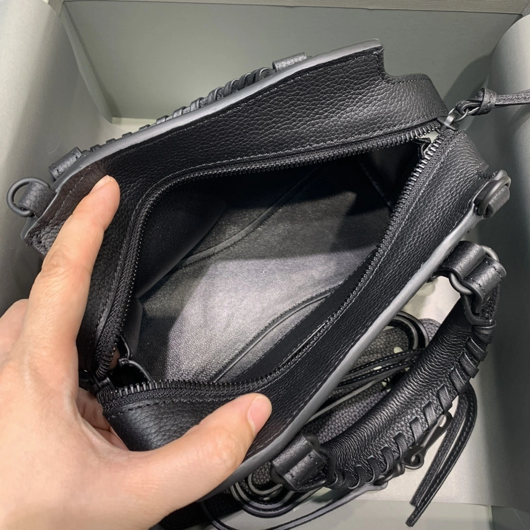 NewStyle Balenciaga Lychee Noir Neo  Motorcycle Handbag - Small Size 64706