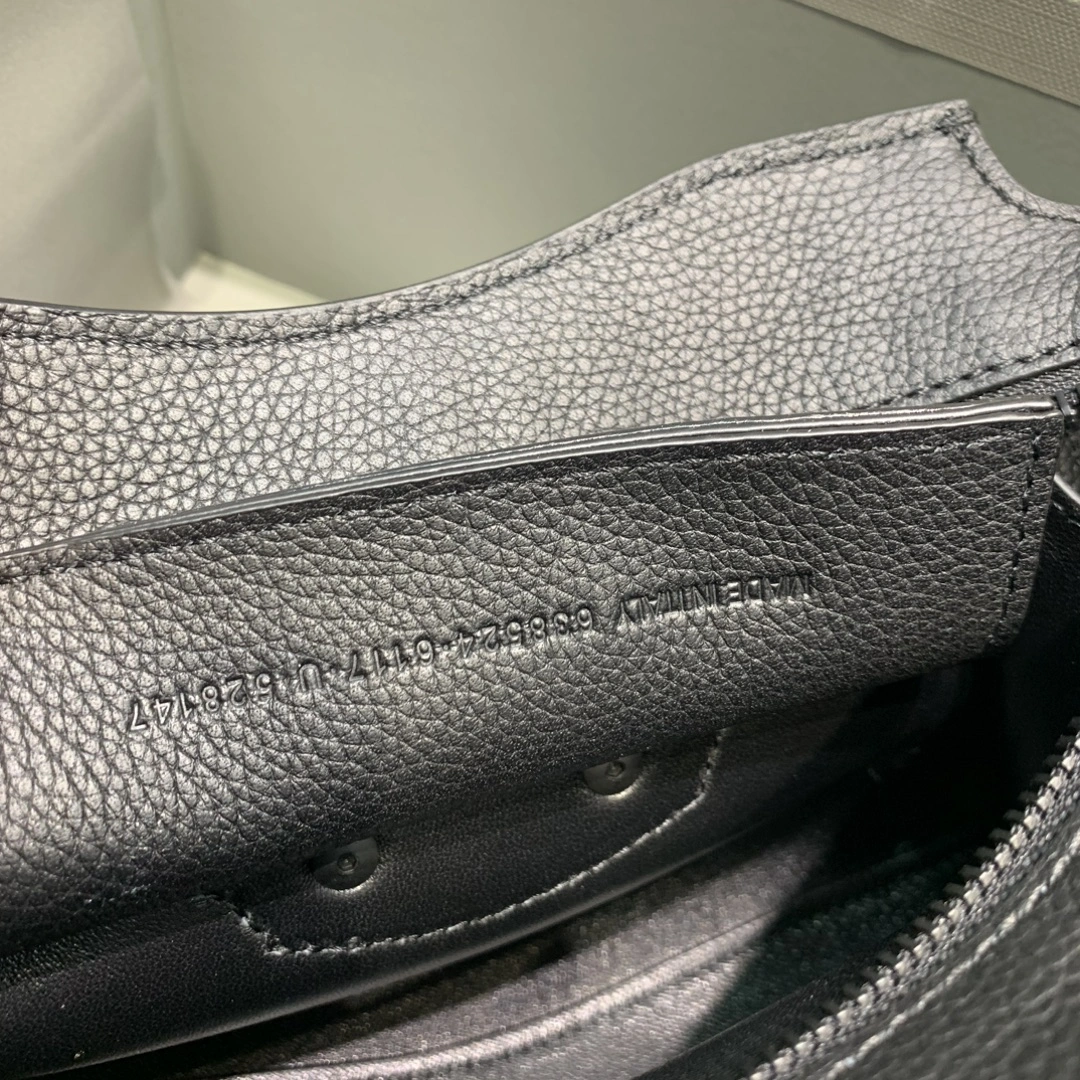 NewStyle Balenciaga Lychee Noir Neo  Motorcycle Handbag - Small Size 64706