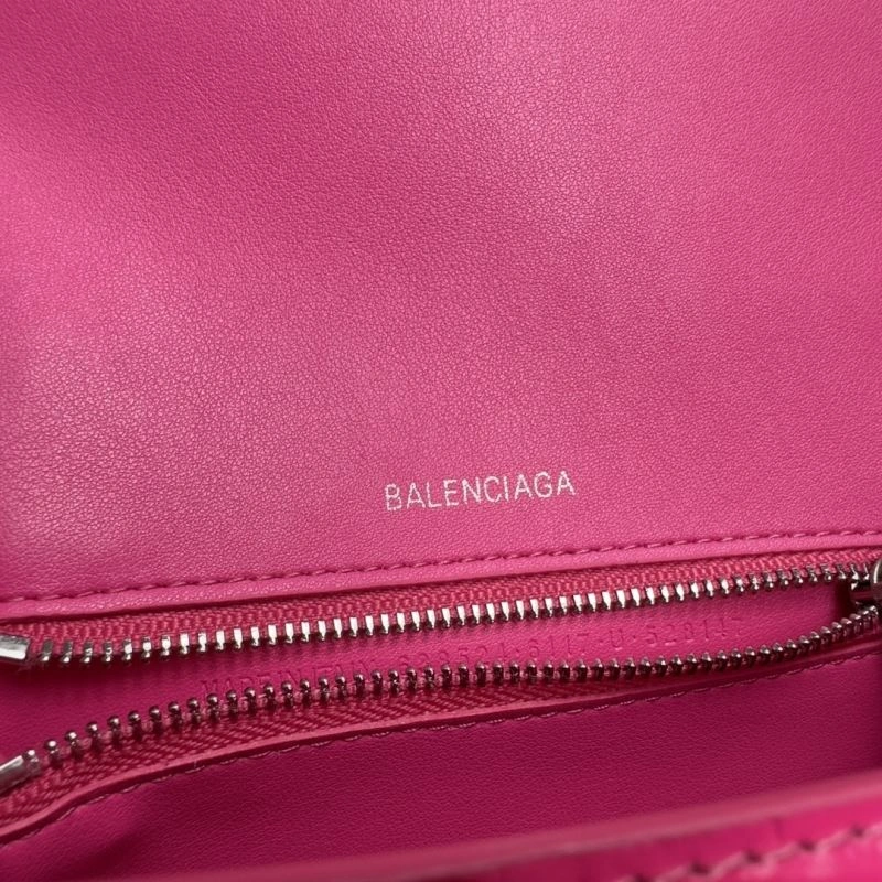 Balenciaga Magenta Hourglass Crocodile Pattern Bag S Size Affordable 70033