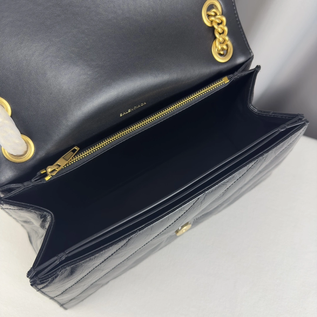 Balenciaga Medium Crush Gold Hourglass Chain Bag RelaxedFit 60966
