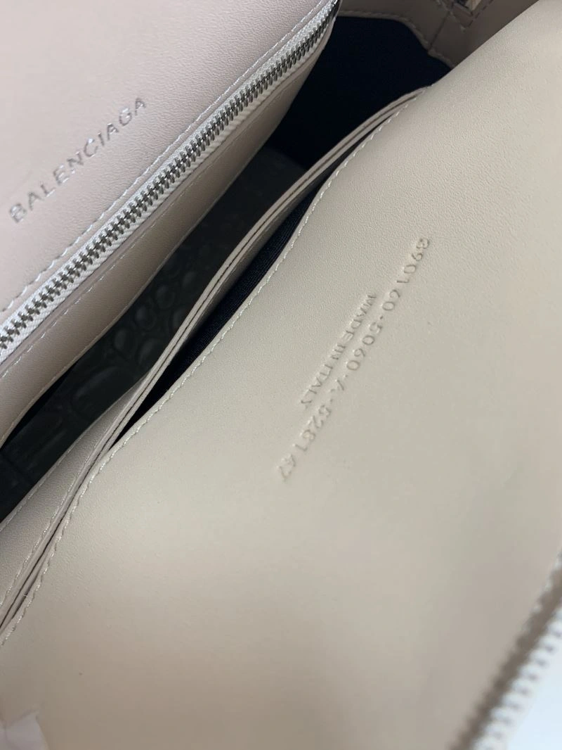 Balenciaga Milk White Crocodile Effect Shell Bag - 26cm Soft 78551