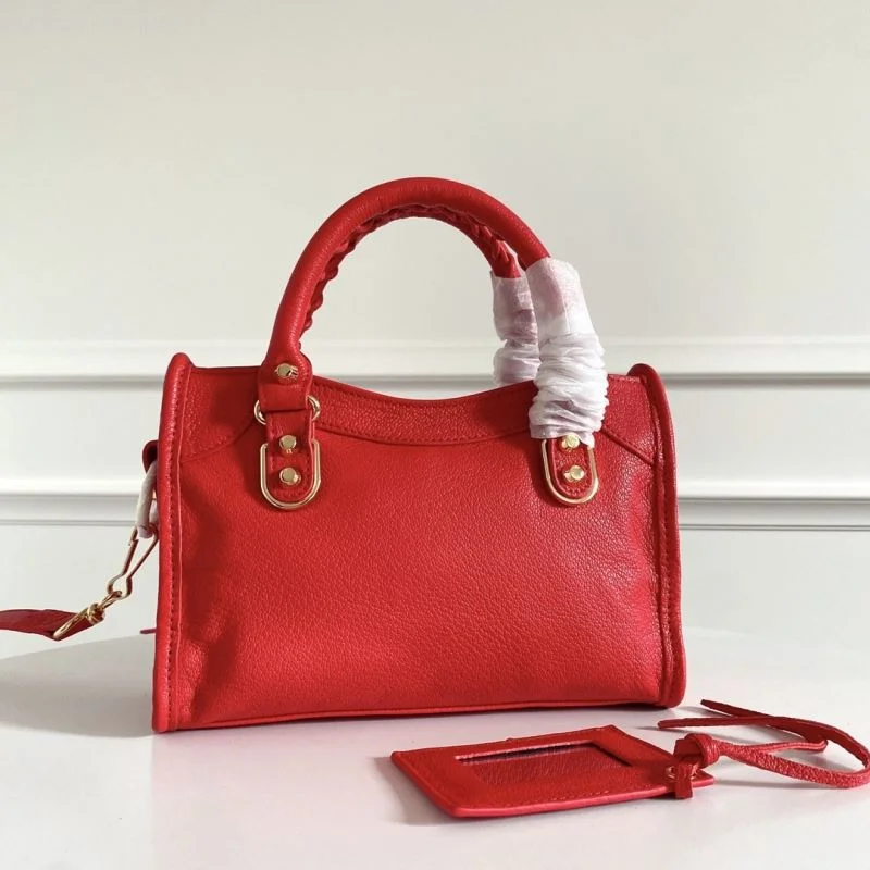 Balenciaga Mini  Goatskin Motorcycle Bag with Gold Buckle Trendsetting 38315