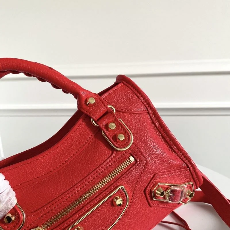 Balenciaga Mini  Goatskin Motorcycle Bag with Gold Buckle Trendsetting 38315
