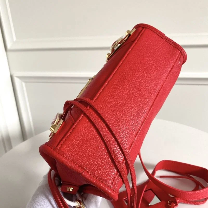 Balenciaga Mini  Goatskin Motorcycle Bag with Gold Buckle Trendsetting 38315