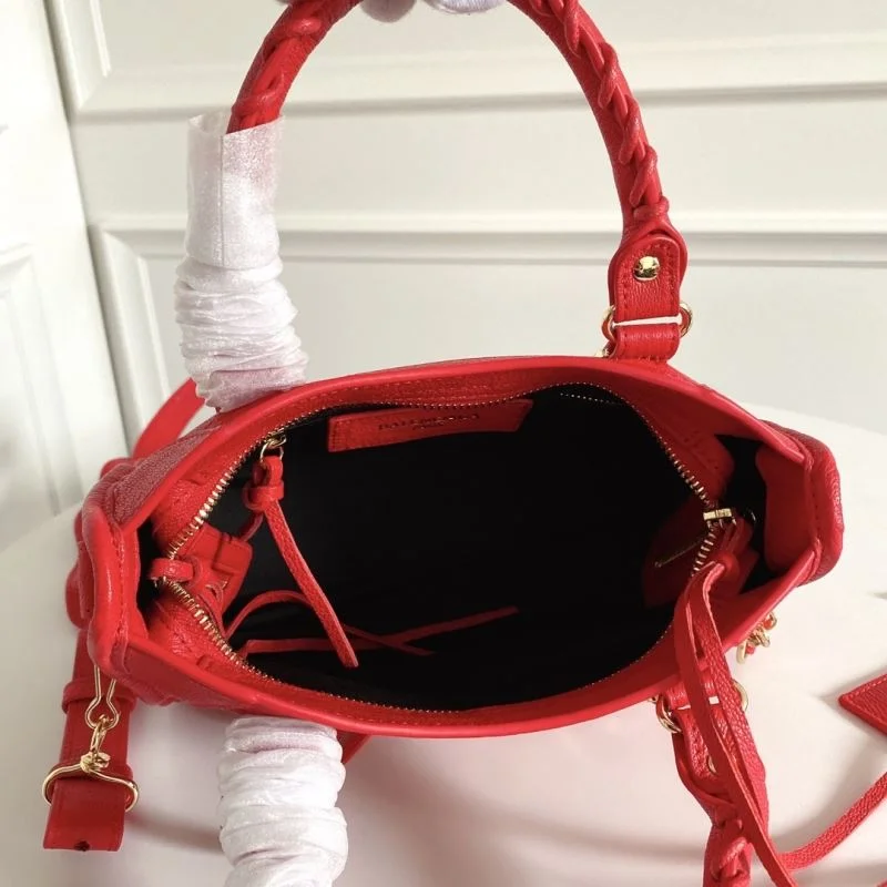 Balenciaga Mini  Goatskin Motorcycle Bag with Gold Buckle Trendsetting 38315