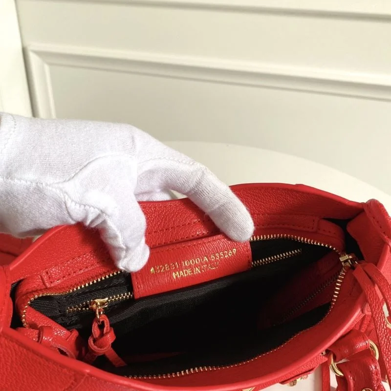 Balenciaga Mini  Goatskin Motorcycle Bag with Gold Buckle Trendsetting 38315