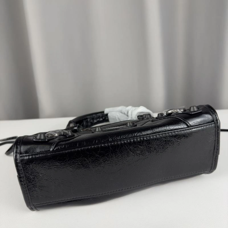 Balenciaga Mini Batch Motorcycle Shoulder Strap Mirror - Black Studs RelaxedFit 75307