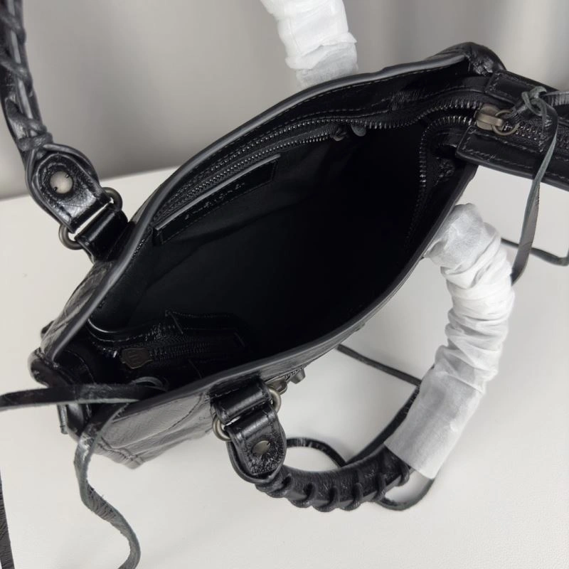Balenciaga Mini Batch Motorcycle Shoulder Strap Mirror - Black Studs RelaxedFit 75307