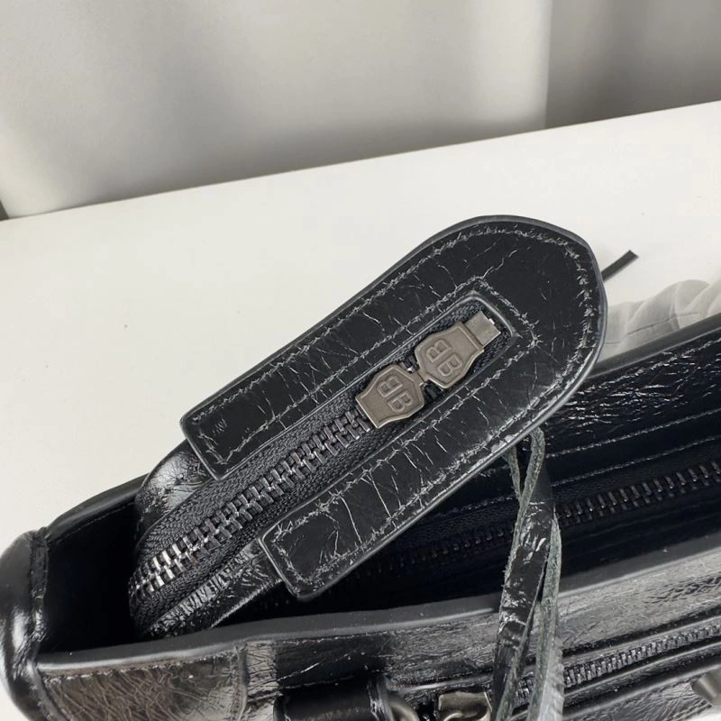Balenciaga Mini Batch Motorcycle Shoulder Strap Mirror - Black Studs RelaxedFit 75307