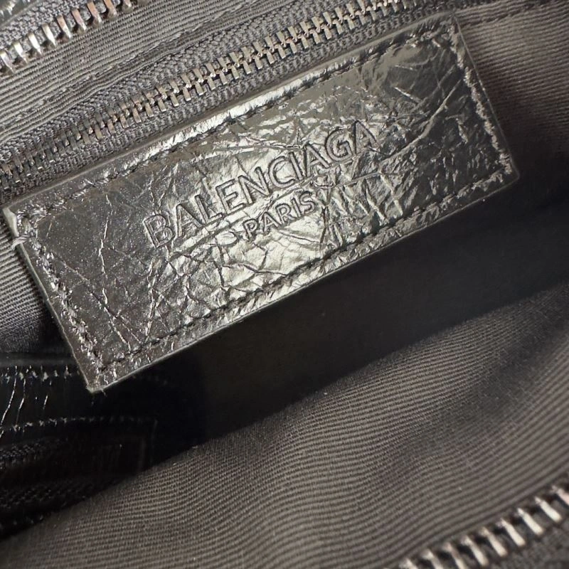 Balenciaga Mini Batch Motorcycle Shoulder Strap Mirror - Black Studs RelaxedFit 75307