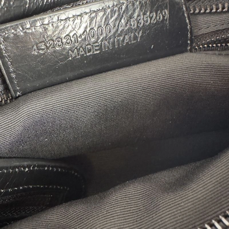 Balenciaga Mini Batch Motorcycle Shoulder Strap Mirror - Black Studs RelaxedFit 75307