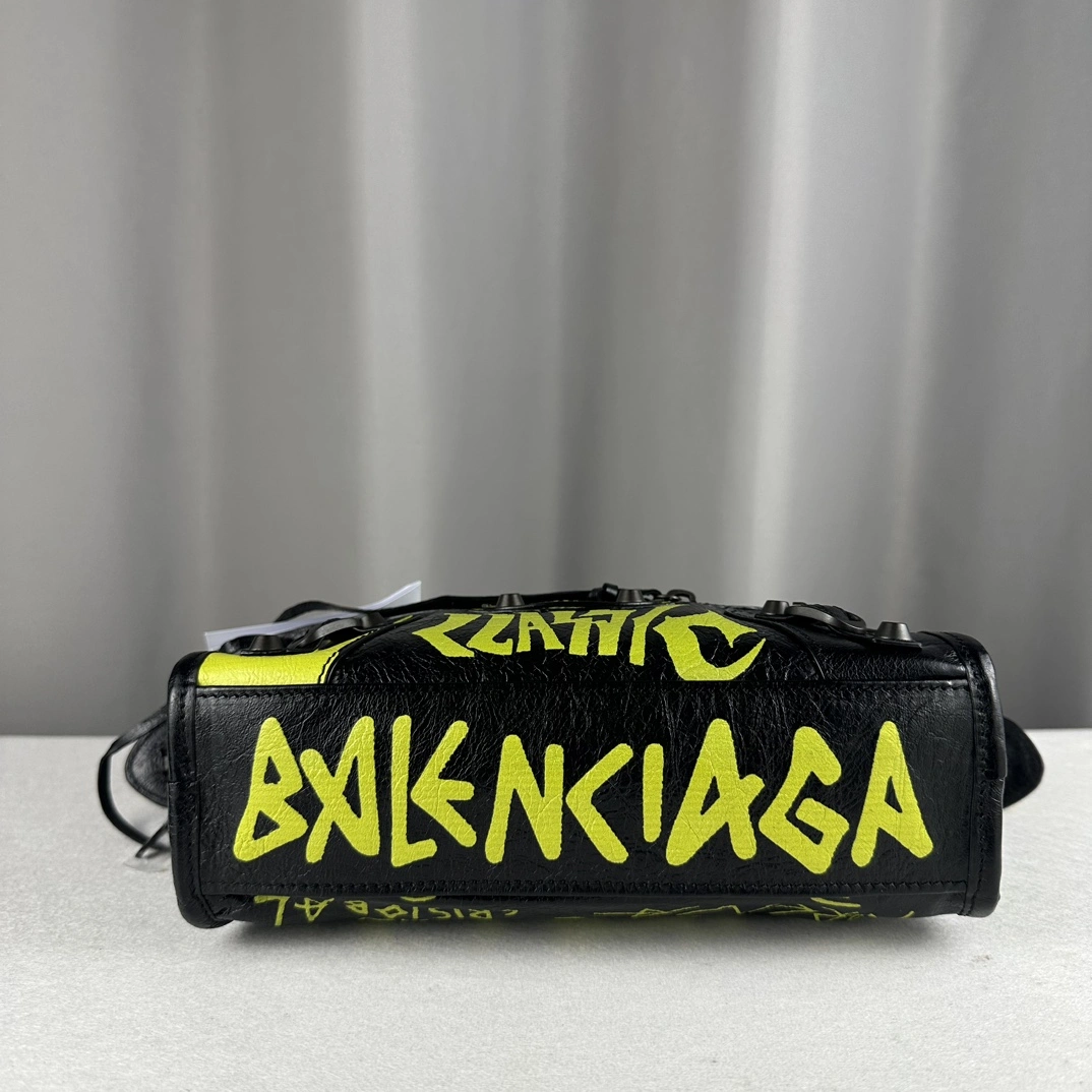 UrbanStyle Balenciaga Mini City Graffiti Lambskin Handcrafted Bag 24cm 61000