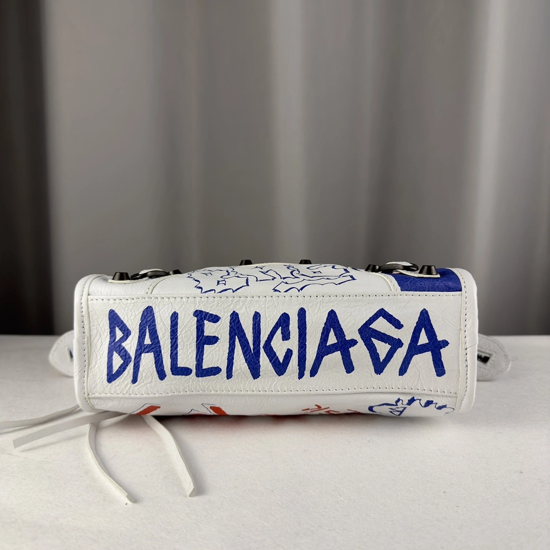 FastDry Balenciaga Mini City Graffiti Sheepskin Handcrafted Bag 60994