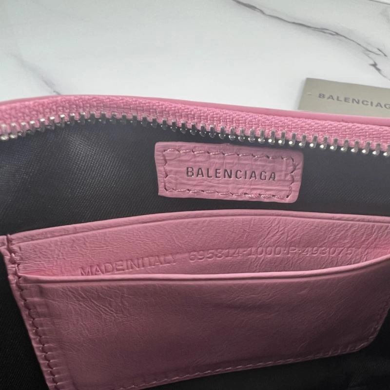 Balenciaga Mini Crackle Pink Le Cagole Bag with Silver Buckle GoAnywhere 78803