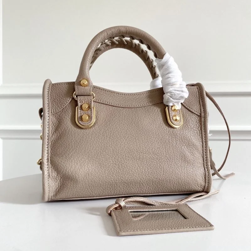 ZeroBulk Balenciaga Mini Goat Leather Motorcycle Bag with Gold Buckle 38318
