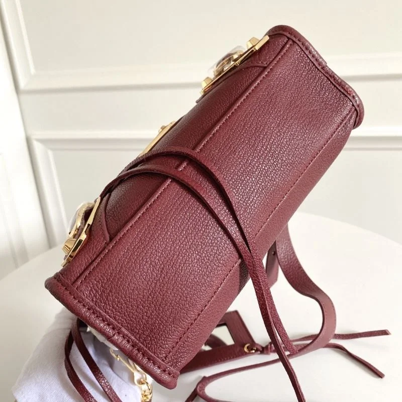NewStyle Balenciaga Mini Goat Leather Motorcycle Bag with Gold Buckle 38308