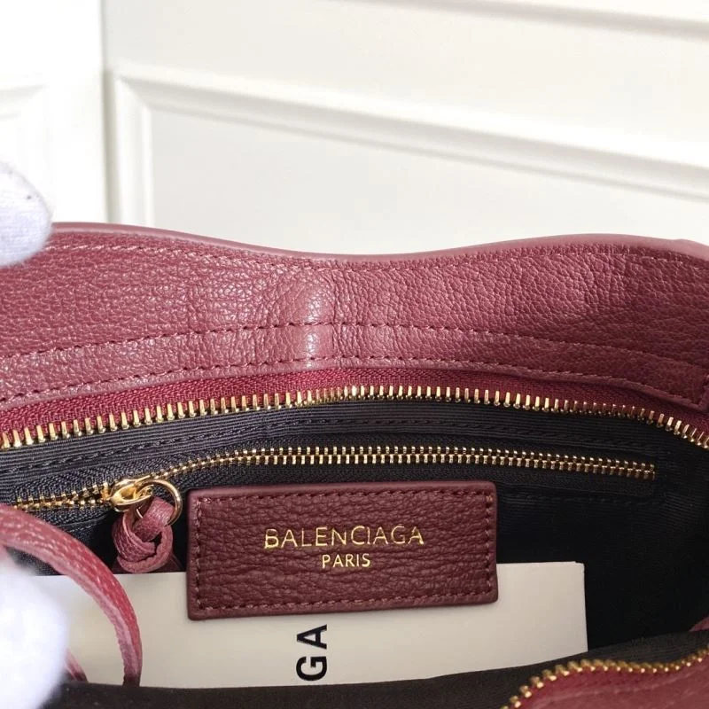NewStyle Balenciaga Mini Goat Leather Motorcycle Bag with Gold Buckle 38308