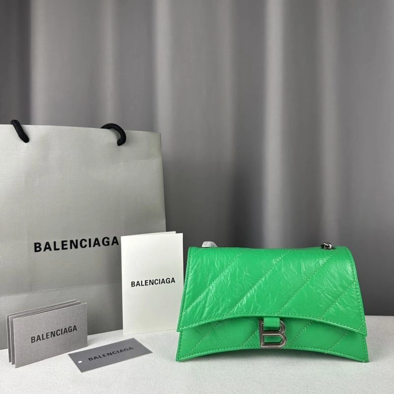 Upgraded Balenciaga Mini Green Crush Hourglass Chain Bag -  Versatility 75273
