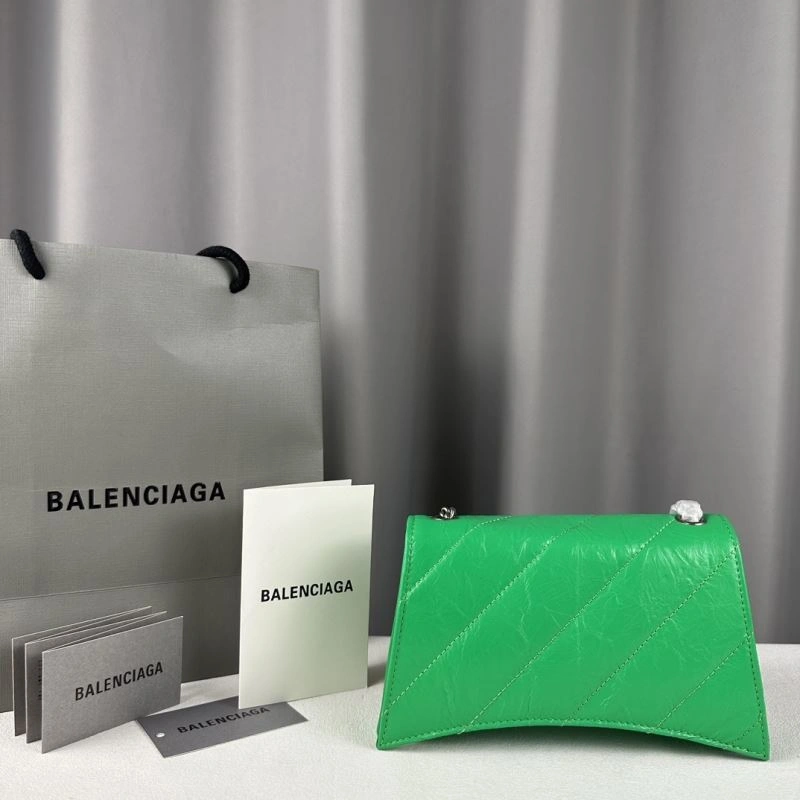 Upgraded Balenciaga Mini Green Crush Hourglass Chain Bag -  Versatility 75273