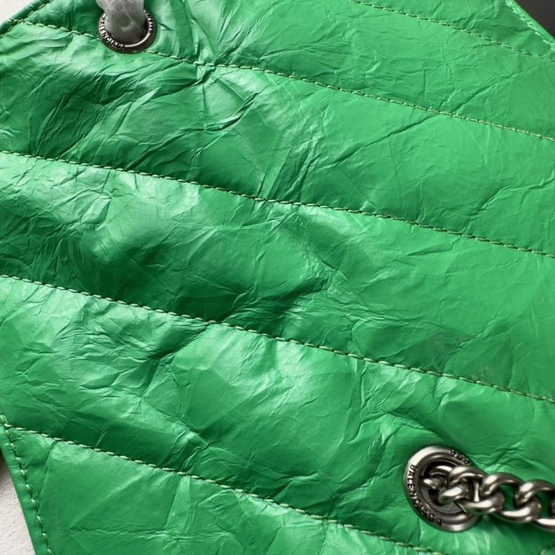 Upgraded Balenciaga Mini Green Crush Hourglass Chain Bag -  Versatility 75273