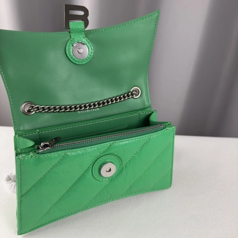 Upgraded Balenciaga Mini Green Crush Hourglass Chain Bag -  Versatility 75273