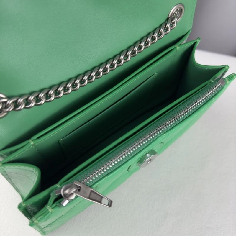 Upgraded Balenciaga Mini Green Crush Hourglass Chain Bag -  Versatility 75273