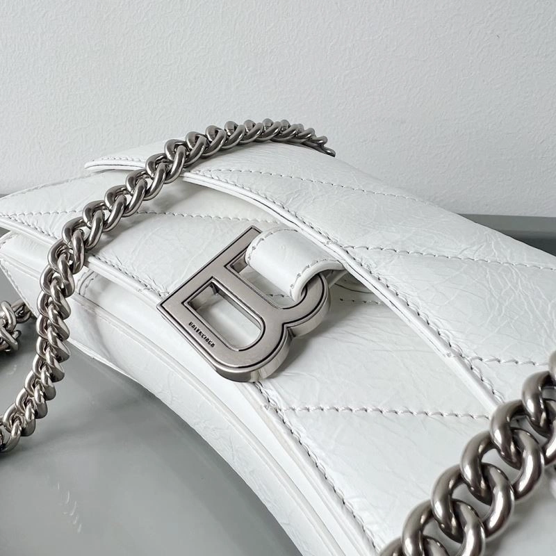 Balenciaga Mini Hourglass Cracked Leather Crush Handbag Bold 78646