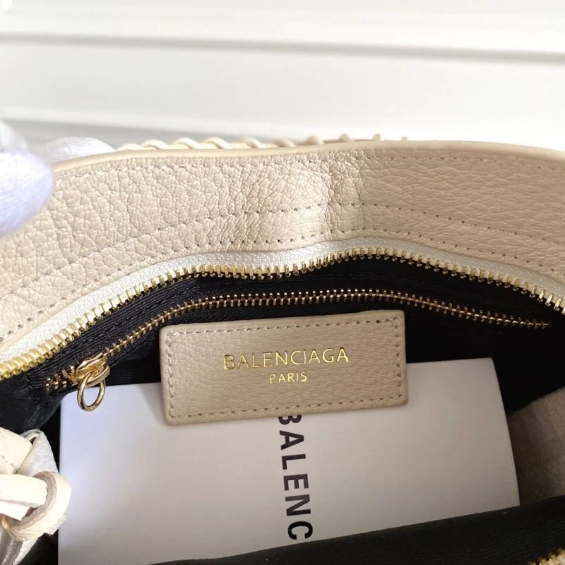 Balenciaga Mini Italian Goat Leather Motorcycle Bag with Gold Buckle Compact 38296