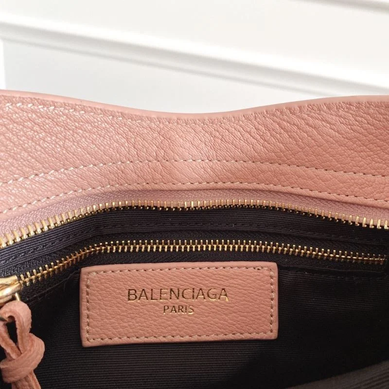 Balenciaga Mini Italian Goatskin Motorcycle Bag with Gold Buckle - Light Pink Modern 38310