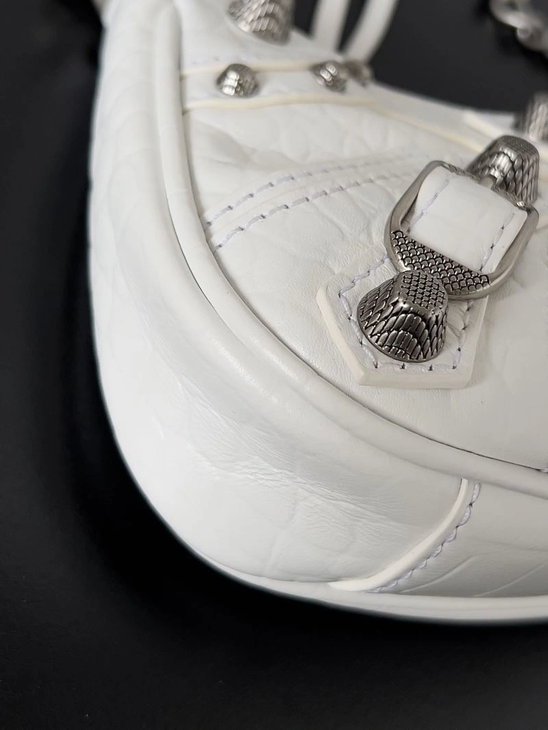 Compact Balenciaga Mini Le Cagole Half-Moon Handbag with Double Strap 78821