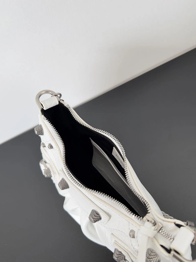 Compact Balenciaga Mini Le Cagole Half-Moon Handbag with Double Strap 78821