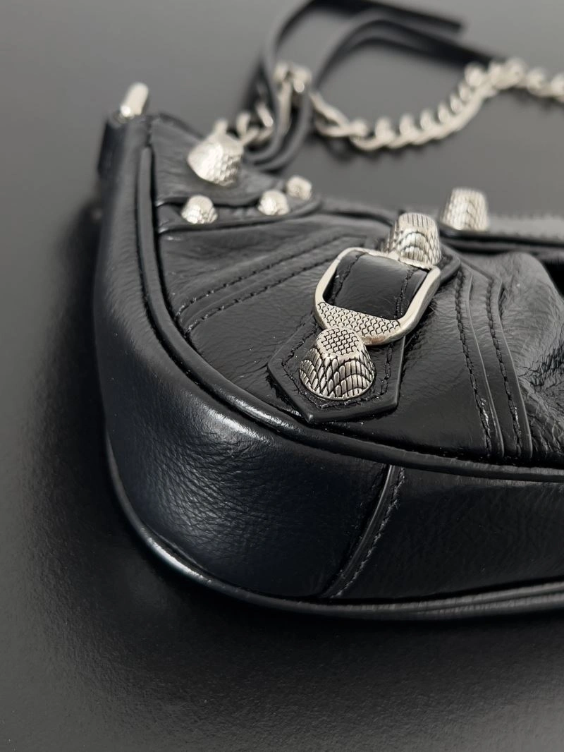 Balenciaga Mini Le Cagole Half-Moon Handbag with Double Straps Flexible 78813