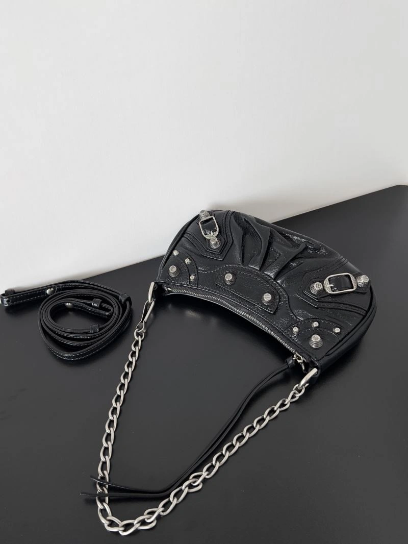 Balenciaga Mini Le Cagole Half-Moon Handbag with Double Straps Flexible 78813