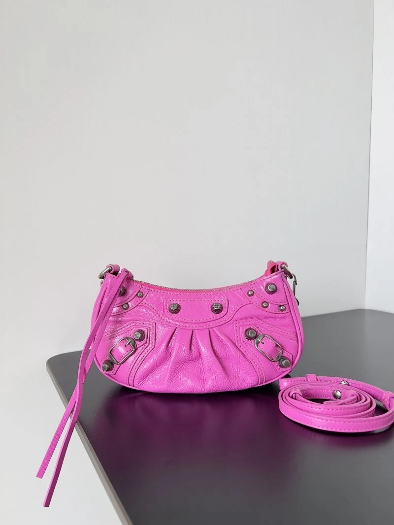 Balenciaga Mini Le Cagole Half-Moon Handbag with Double Straps FreshLook 78823