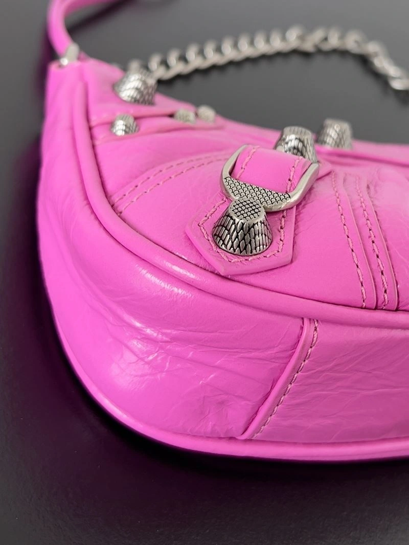Balenciaga Mini Le Cagole Half-Moon Handbag with Double Straps FreshLook 78823