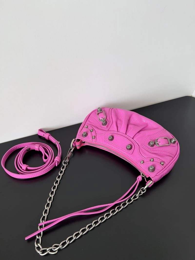 Balenciaga Mini Le Cagole Half-Moon Handbag with Double Straps FreshLook 78823