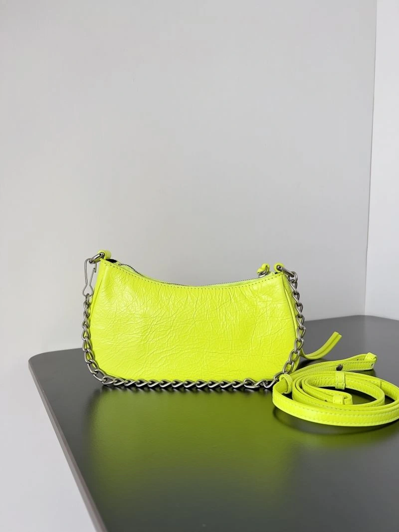 Balenciaga Mini Le Cagole Half-Moon Handbag with Double Straps WeatherProof 78828