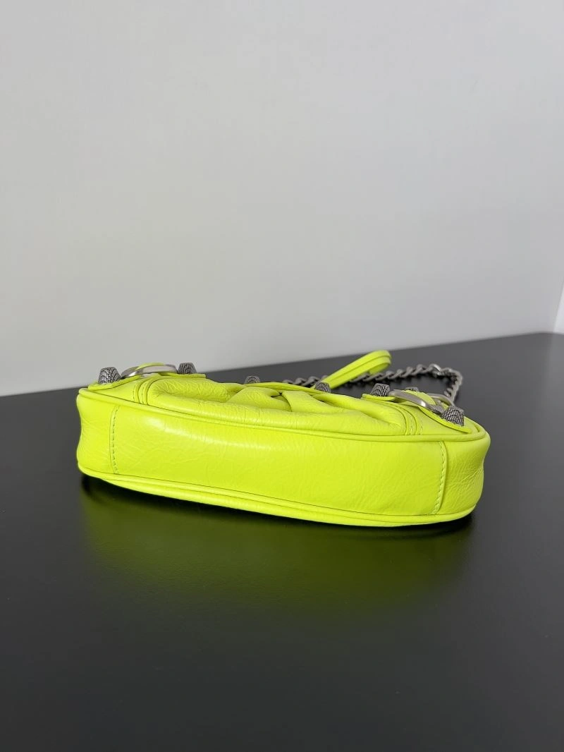 Balenciaga Mini Le Cagole Half-Moon Handbag with Double Straps WeatherProof 78828