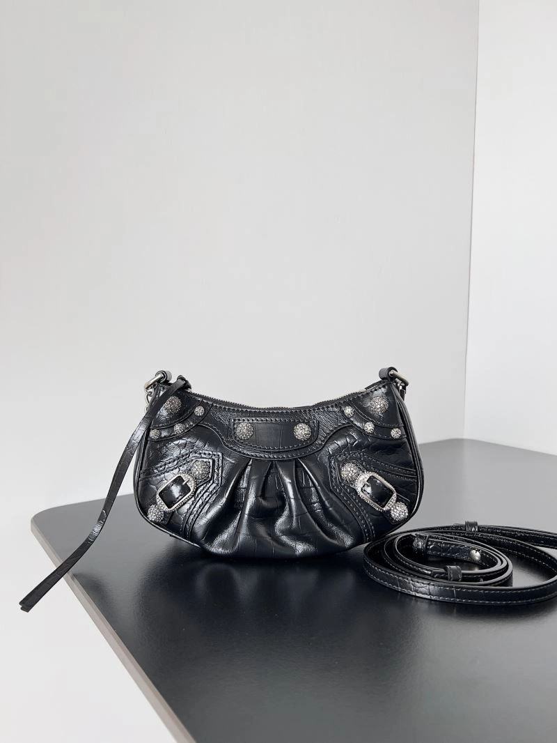 MoistureWicking Balenciaga Mini Le Cagole Handbag - Retro Crescent Design  Style 78799