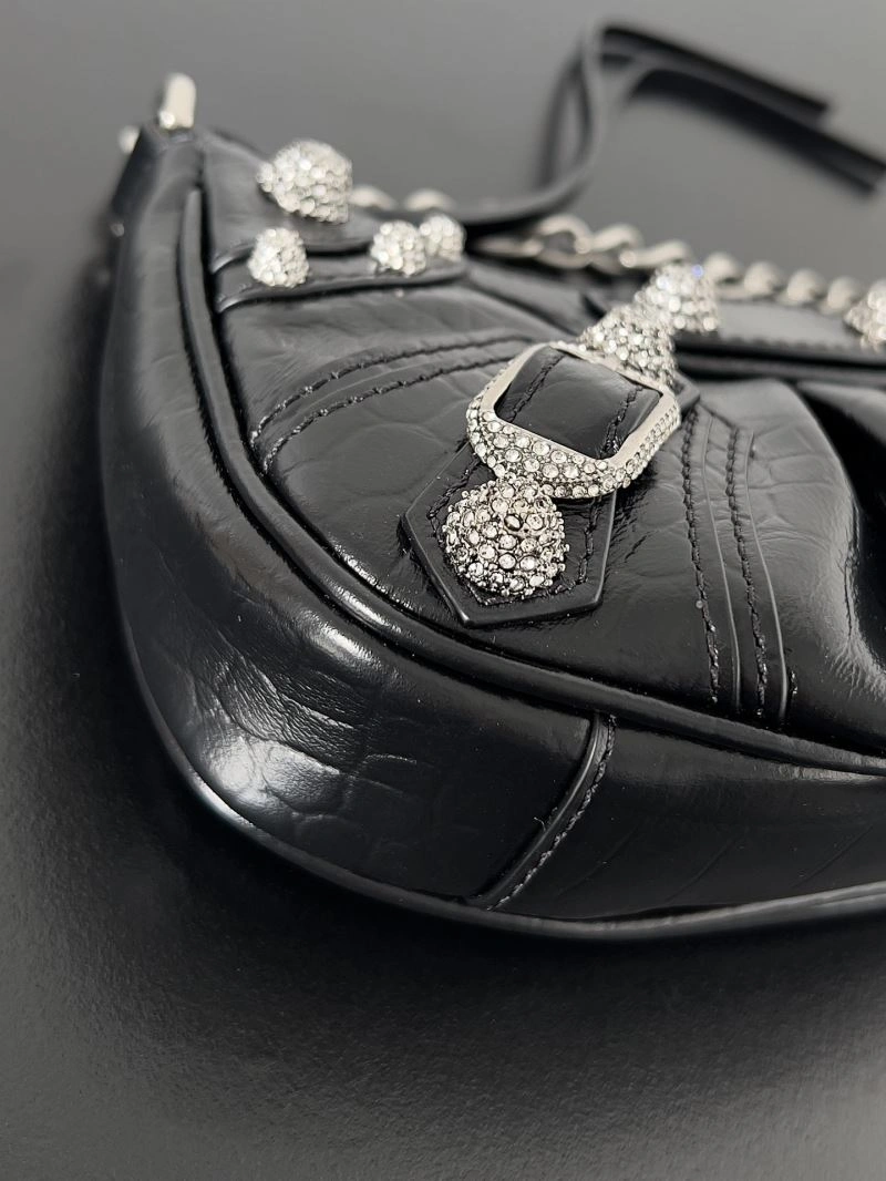 MoistureWicking Balenciaga Mini Le Cagole Handbag - Retro Crescent Design  Style 78799