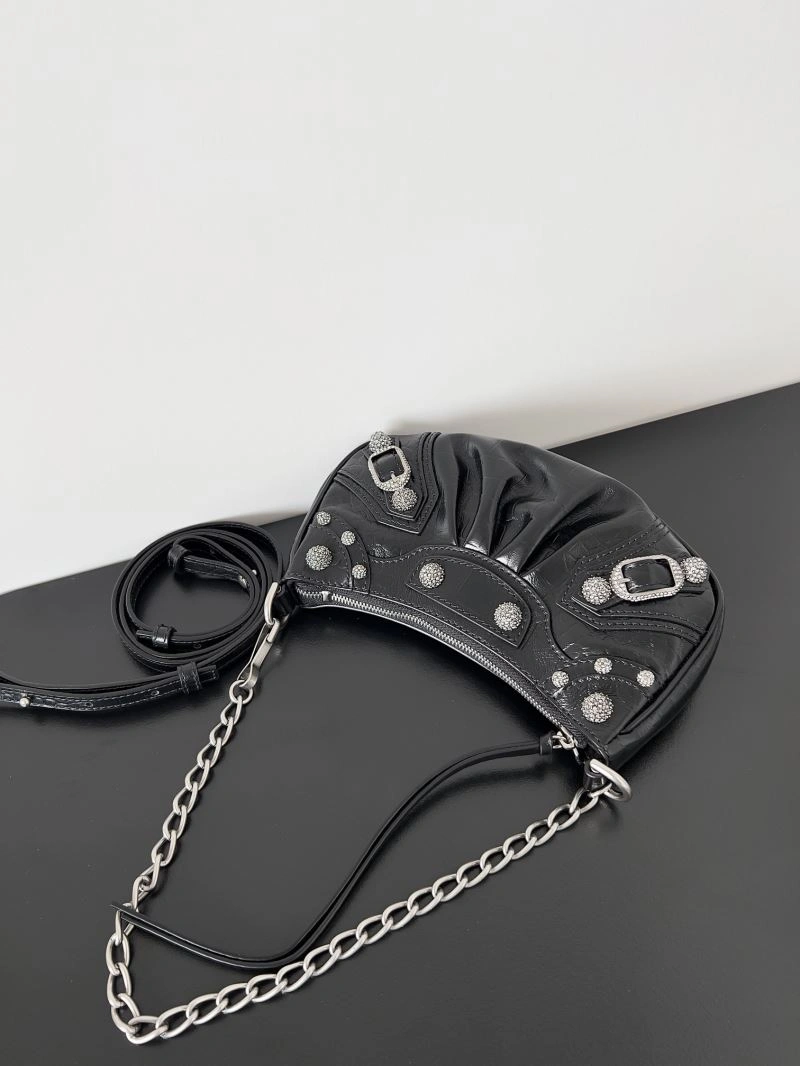 MoistureWicking Balenciaga Mini Le Cagole Handbag - Retro Crescent Design  Style 78799